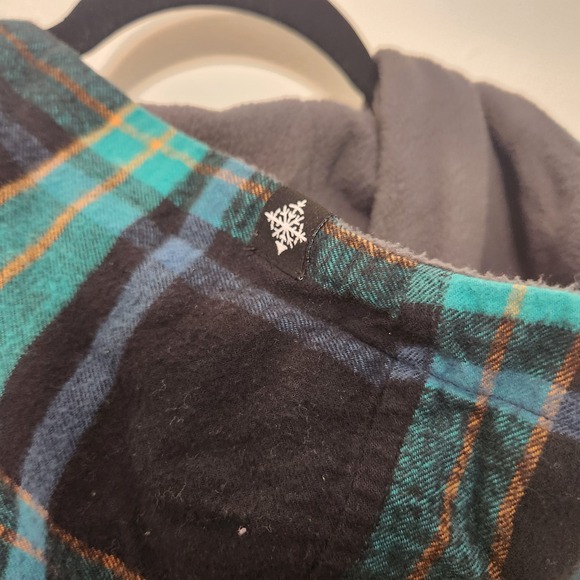 Ski the East Women's Flannel Fleece Lined Henley Hoodie Med Organic Recycled - Picture 6 of 15